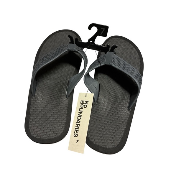 No Boundaries Other - No Boundaries Men's Black & Dark Gray Flip Flops